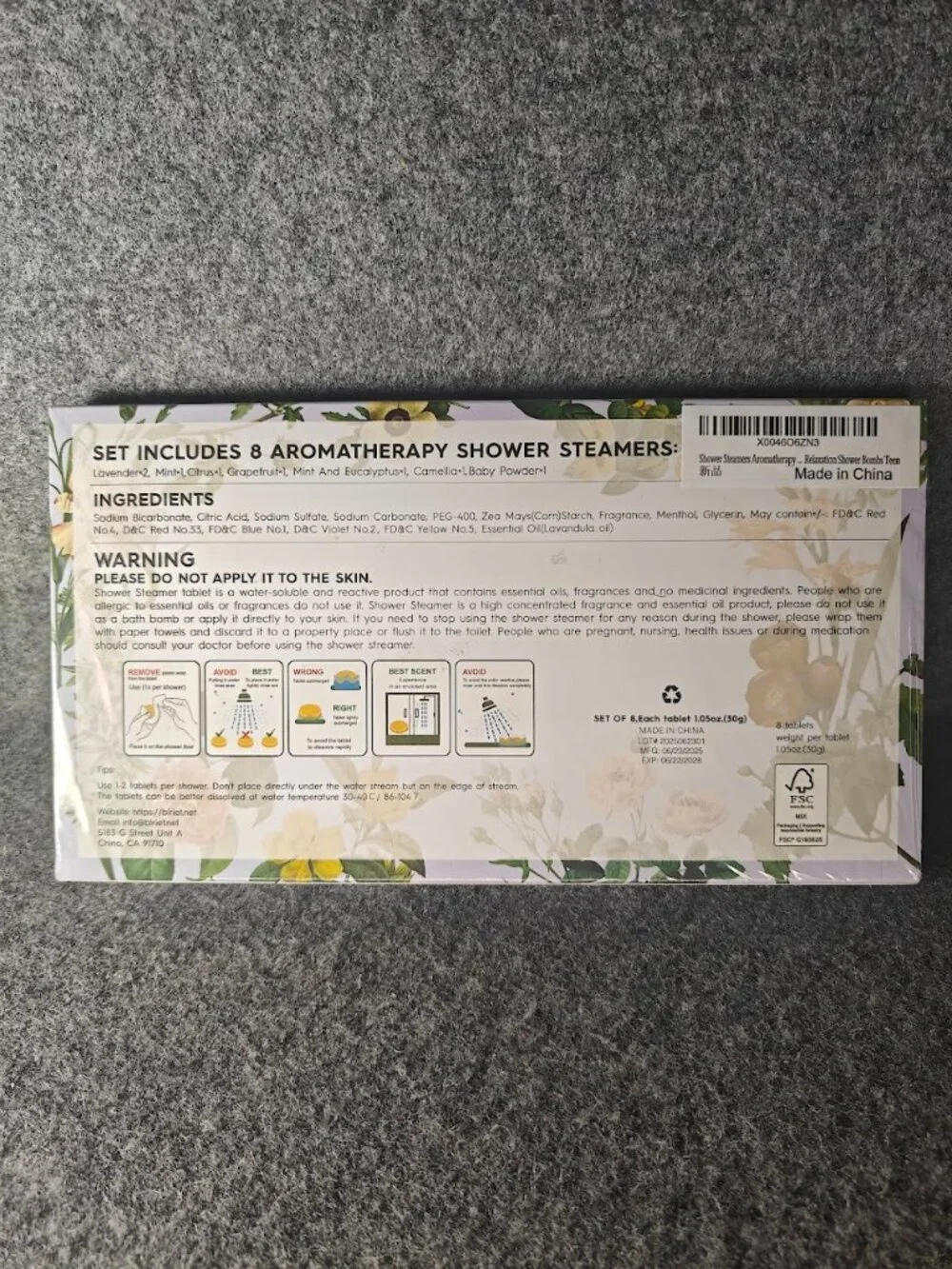 BLRIET Shower Steamers NEW Sealed 8 Pack Aromatherapy Tablets Spa Gift
